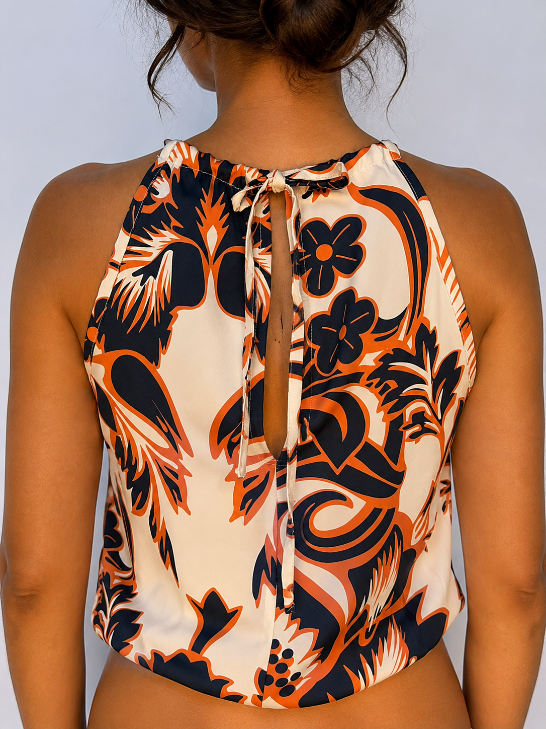 Blusa Halter estampado Floral